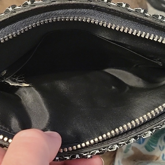 VTG Mid-century WHITING & DAVIS Black Metal Mesh Punk Disco Bag - Picture 6 of 9